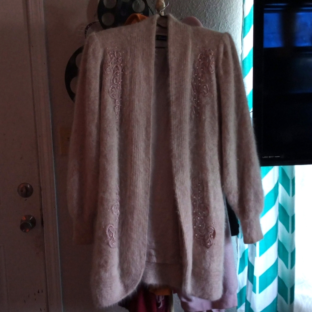 Lee Sands fur sweater